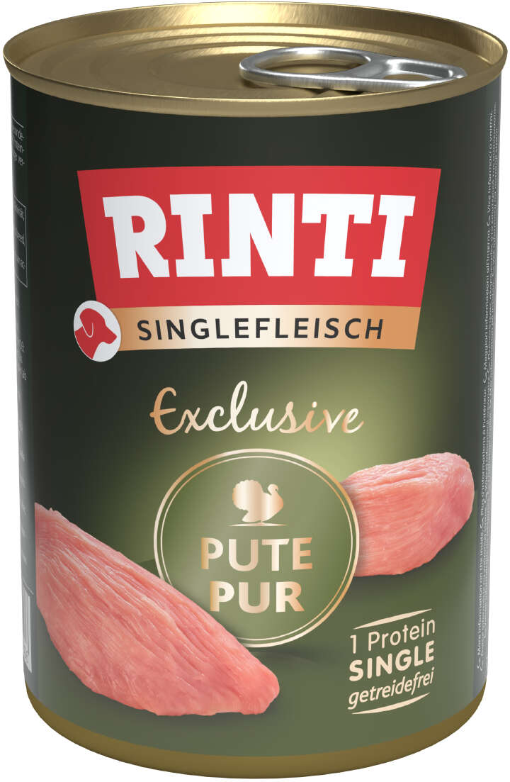 RINTI Hunde-Nassfutter Singlefleisch Pute Pur